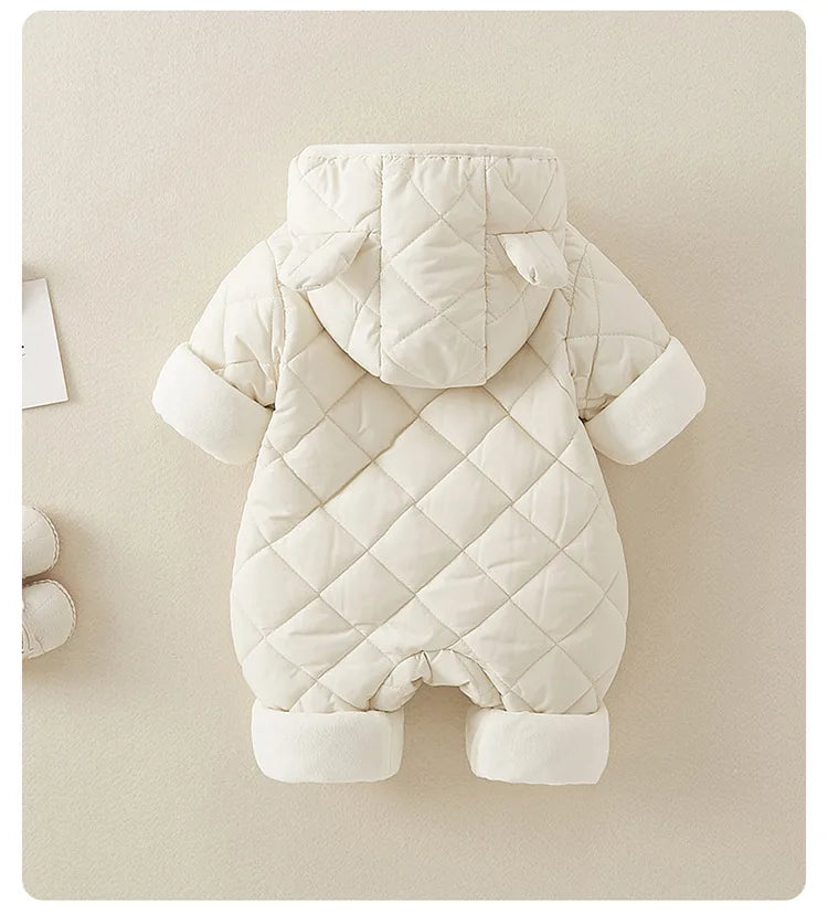 Ropa de invierno para recién nacido, ropa para niña, mono grueso para bebé, pelele cálido para bebé, Chaqueta de algodón, pelele, monos para niño, abrigo para niño pequeño
