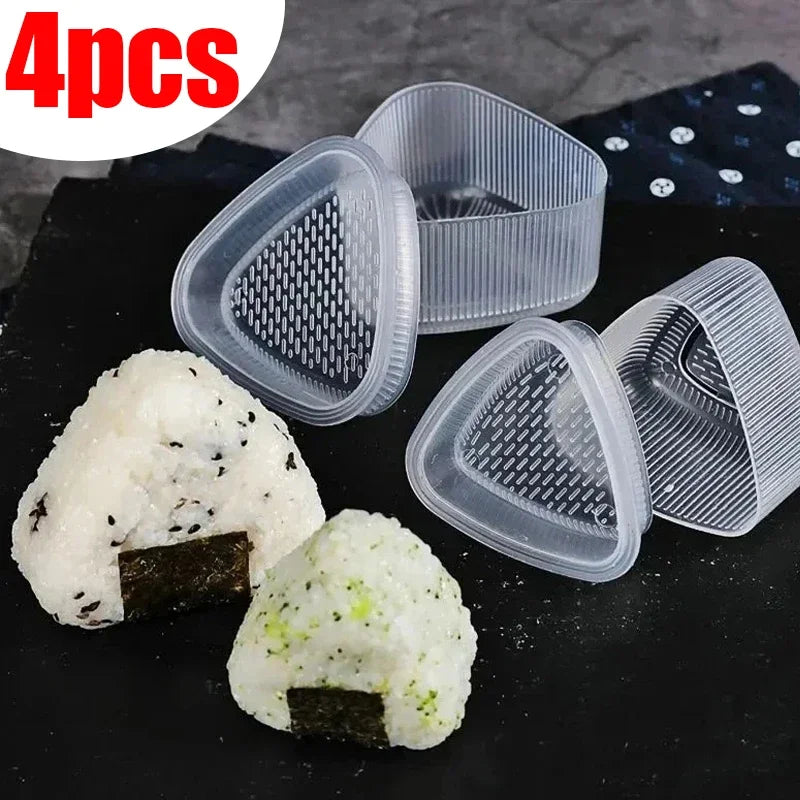 Moldes triangulares para bolas de arroz, prensa para hacer Sushi, molde triangular japonés Onigiri, bola de arroz, dispositivo Bento, accesorios de cocina, 4/1 Uds.