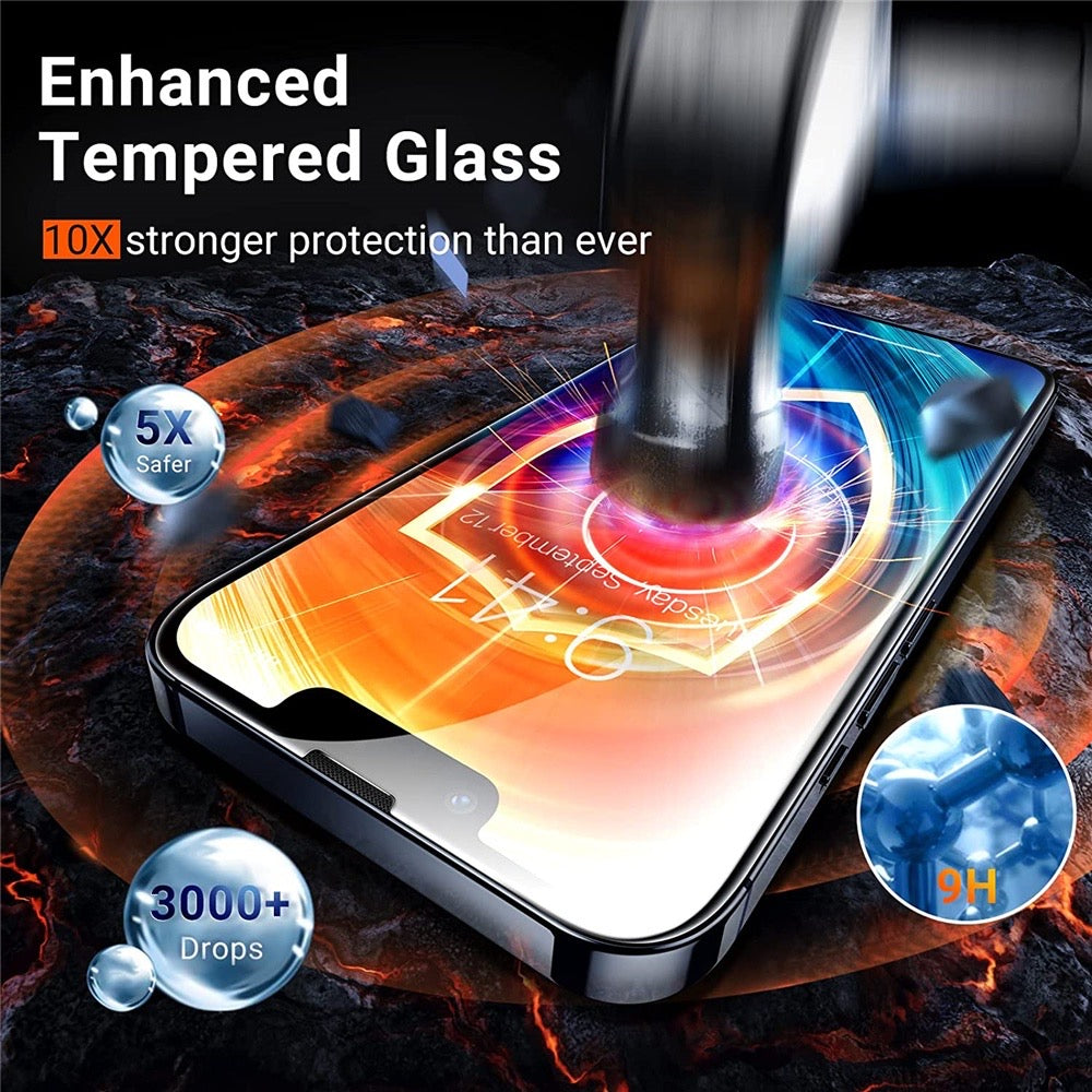 1-5 Piezas de Vidrio Templado para iPhone 17 16 15 14 13 12 11 Pro Max, Protector de Pantalla para 12 Mini 13 Mini 7 8 14 Plus SE X XS XR