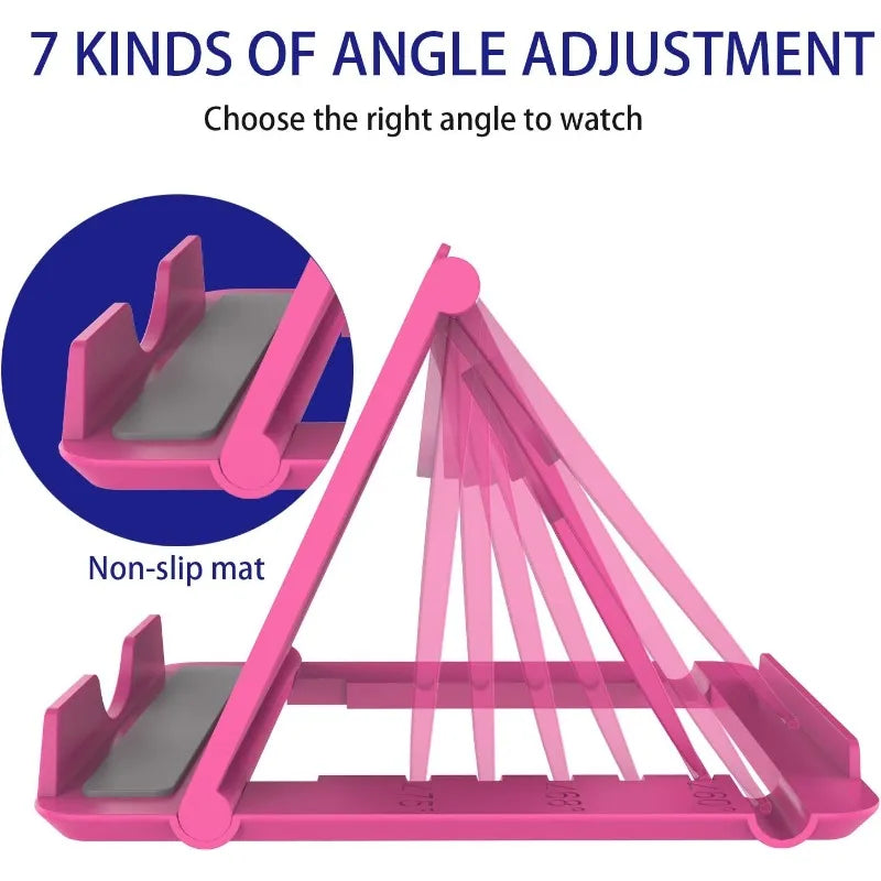 Soporte portátil de escritorio para teléfono móvil, Mini soporte de escritorio Universal, soporte ajustable para todos los teléfonos inteligentes, pantalla de tableta