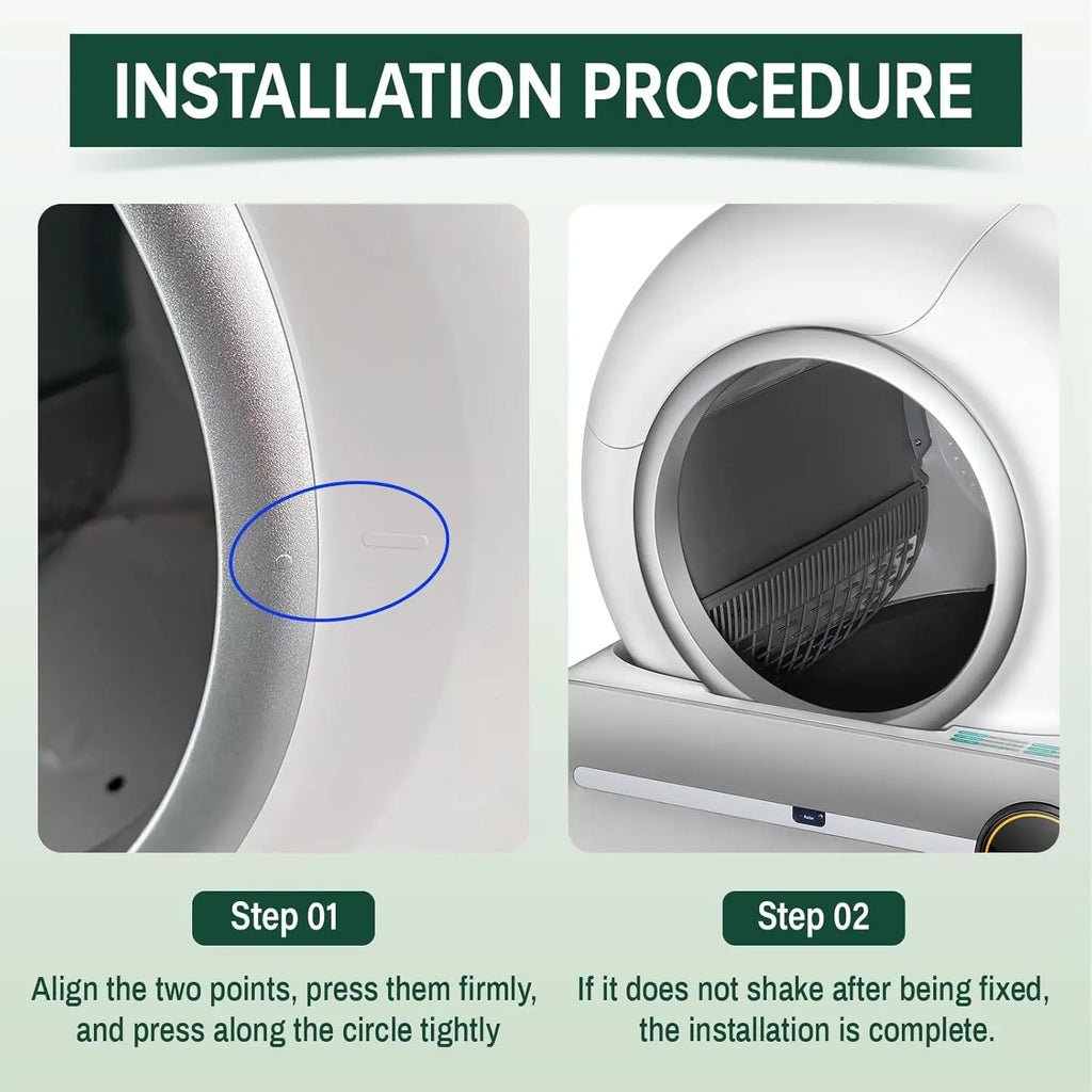TONEPIE Accesorios para Caja de Arena Automática para Gatos, Puerta de Recambio para Contenedor de Inodoro Autolimpiable, Piezas de Repuesto, Suministros para Gatos
