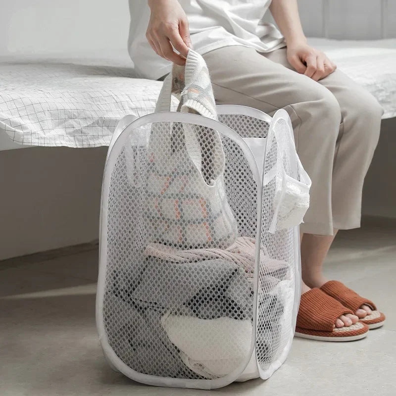 Cesta para ropa sucia, cesta para la colada sucia, esqueleto ventilado, plegable, fácil almacenamiento, cesta de almacenamiento portátil de gran capacidad