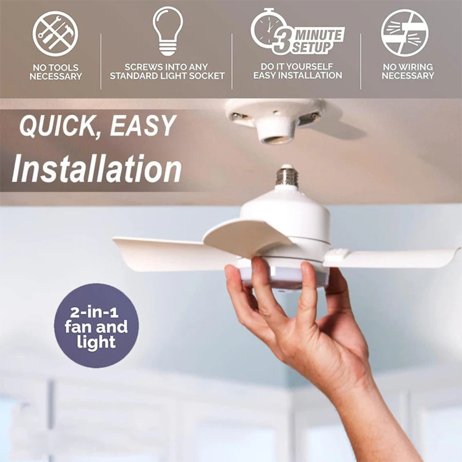 35W Ceiling Fan With Remote Control LED Light Fan E27 Base Intelligent Silent Ceiling Fan For Bedroom And Living Room