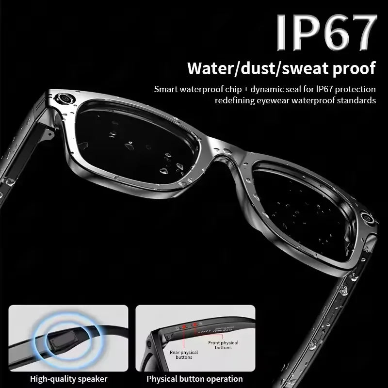 Gafas Inteligentes 2026 Nueva Versión con Cámara, Grabación de Video, Reconocimiento de Fotos por IA, Llamadas Bluetooth, Traducción de Voz, Gafas de Sol para Hombre