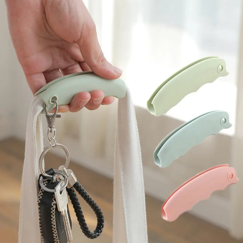 Soporte para bolsa de compras con asas acolchadas, asas de silicona para sujetar a compras, protección antideslizante para las manos, utensilios de cocina