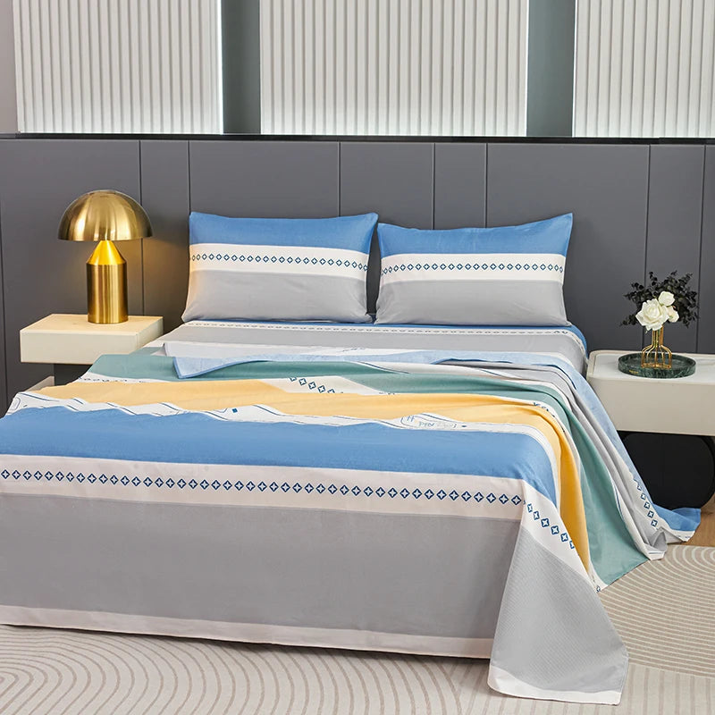 Juego de ropa de cama de tamaño grande (3 o 4 piezas): sábana con estampado de flores pequeñas, funda protectora de colchón, resistente a arrugas y pelusa, apta para todas las estaciones Análisis detallado de términos