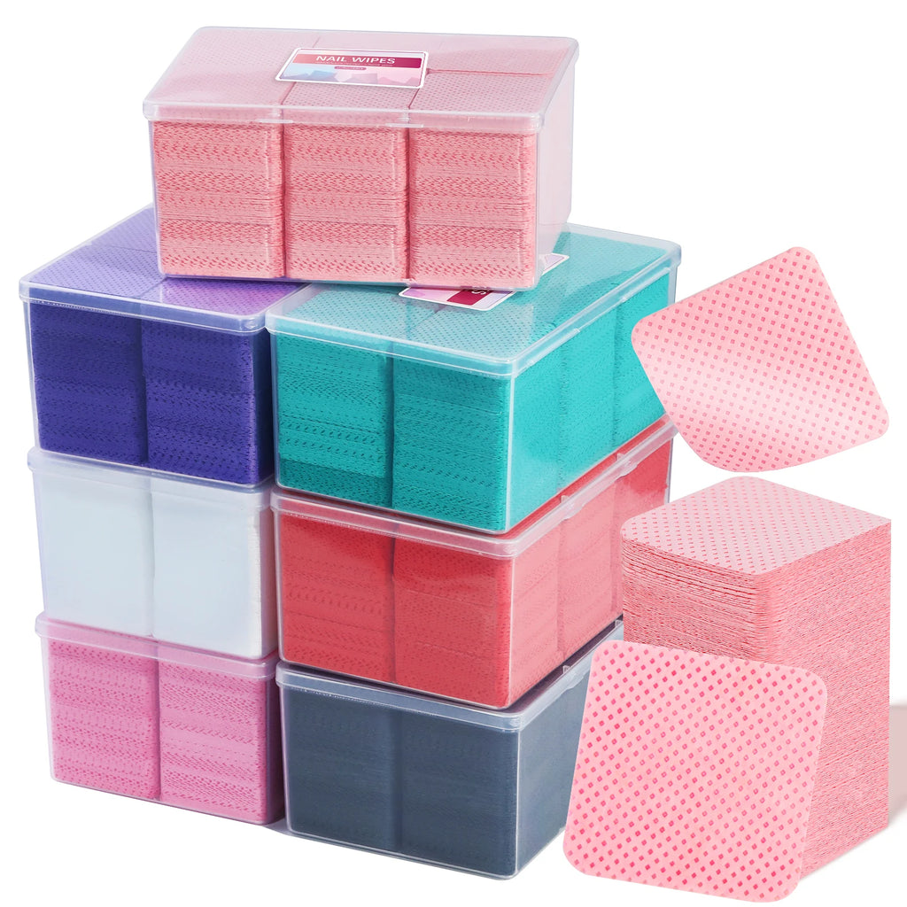 Toallitas de pegamento para pestañas sin pelusa para decoración de uñas en caja, removedor de esmalte de Gel de papel, pegamento limpio, almohadillas de algodón, Herramientas de limpieza de belleza, 1080 Uds.