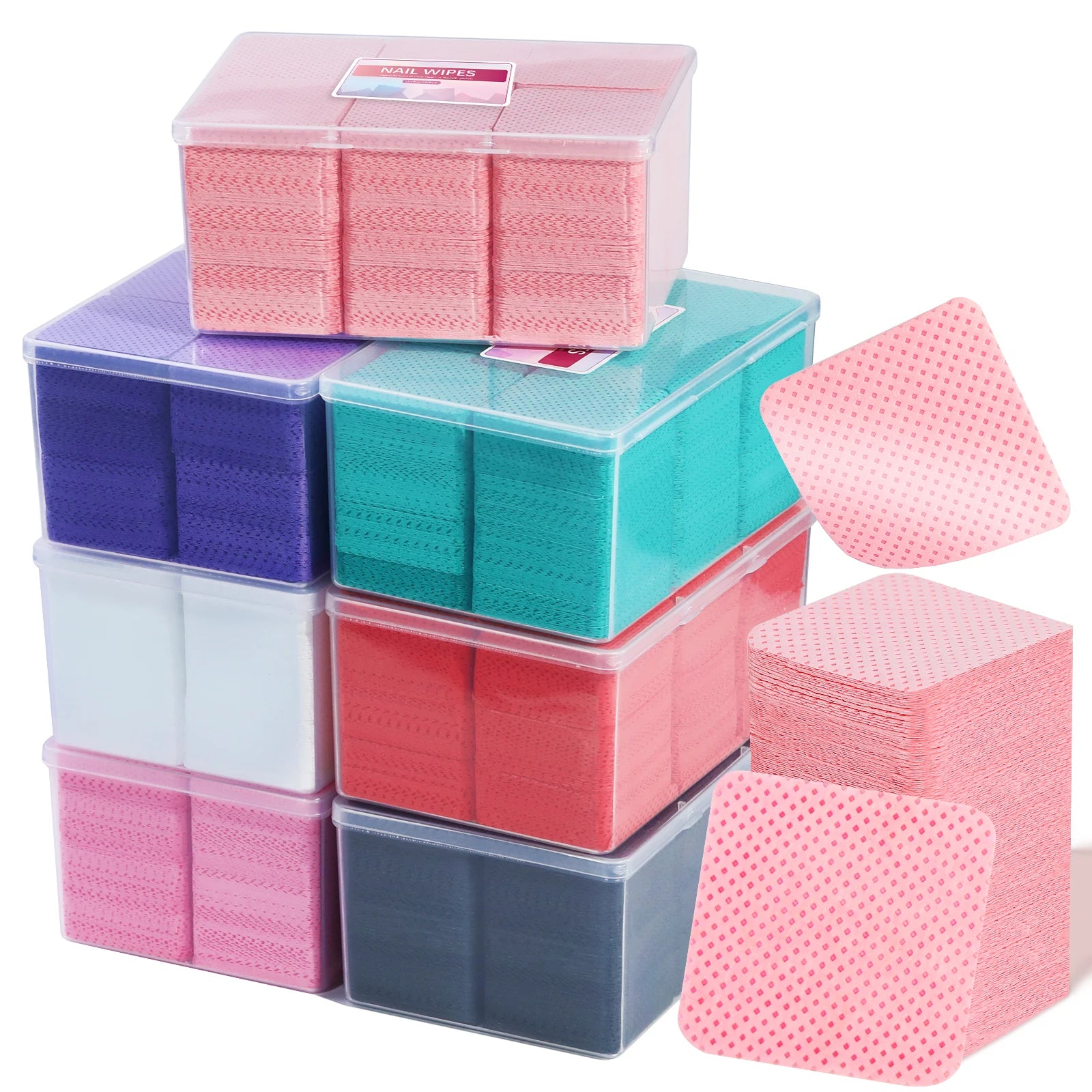 Toallitas de pegamento para pestañas sin pelusa para decoración de uñas en caja, removedor de esmalte de Gel de papel, pegamento limpio, almohadillas de algodón, Herramientas de limpieza de belleza, 1080 Uds.