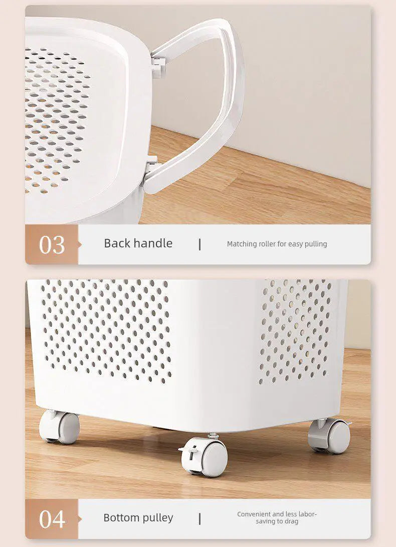 Cesto para Ropa Sucia de Gran Capacidad con Ruedas y Tapa para Baño, Uso Doméstico, Organizador de Almacenamiento para Dormit...