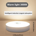 Luz nocturna magnética de luz blanca/cálida con sensor de movimiento, detección de 3-6M, lámpara LED regulable recargable para armario de dormitorio