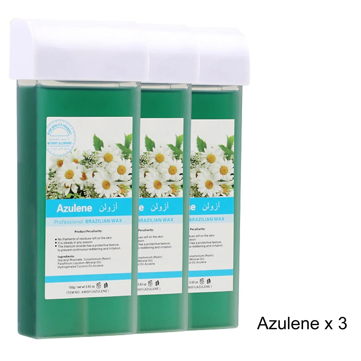 Cartucho de cera depilatoria de miel y aloe vera sin dolor para depilación de bikini y cuerpo, Compatible con calentadores de cera