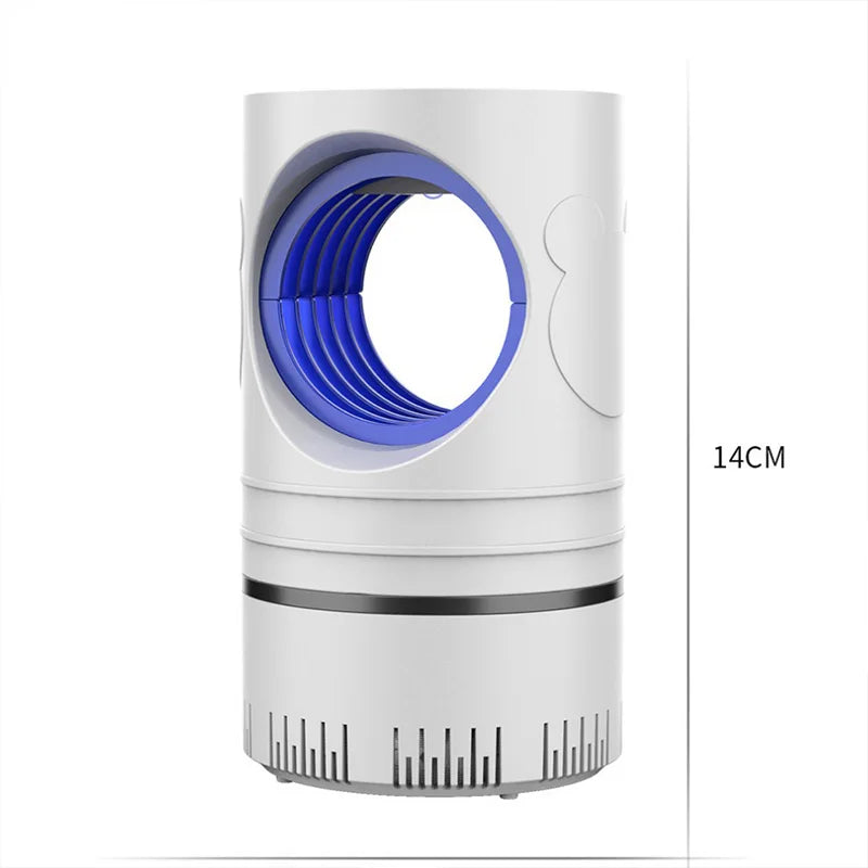 1 unidad de matamoscas eléctrico, trampa de luz LED, lámpara de Control de plagas pequeñas con fuente de alimentación USB y adaptador