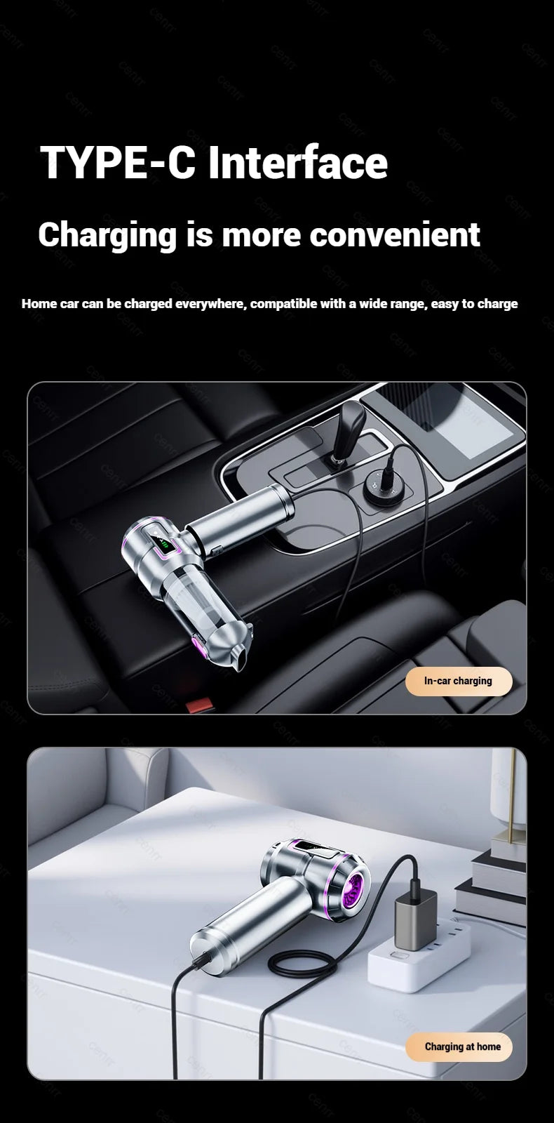 Aspirador de coche Mini potente 998000PA, electrodoméstico portátil, soplador de mano, aspirador para limpiador de coche