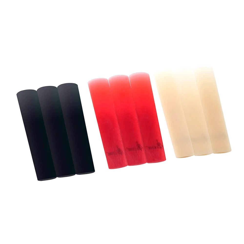 Paquete de 3 cañas de saxofón Soprano/Alto/ténor, cañas de resina para clarinete, accesorios de caña ecológicos, piezas de instrumentos de viento de madera