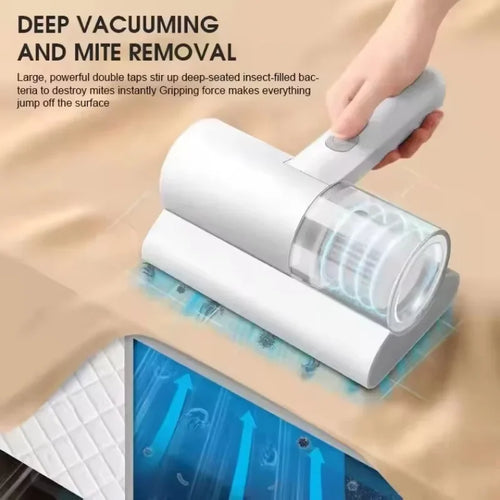 Aspiradora de colchón para el hogar, eliminador de ácaros eléctrico, inalámbrico, de mano, esterilización Uv, removedor de cama