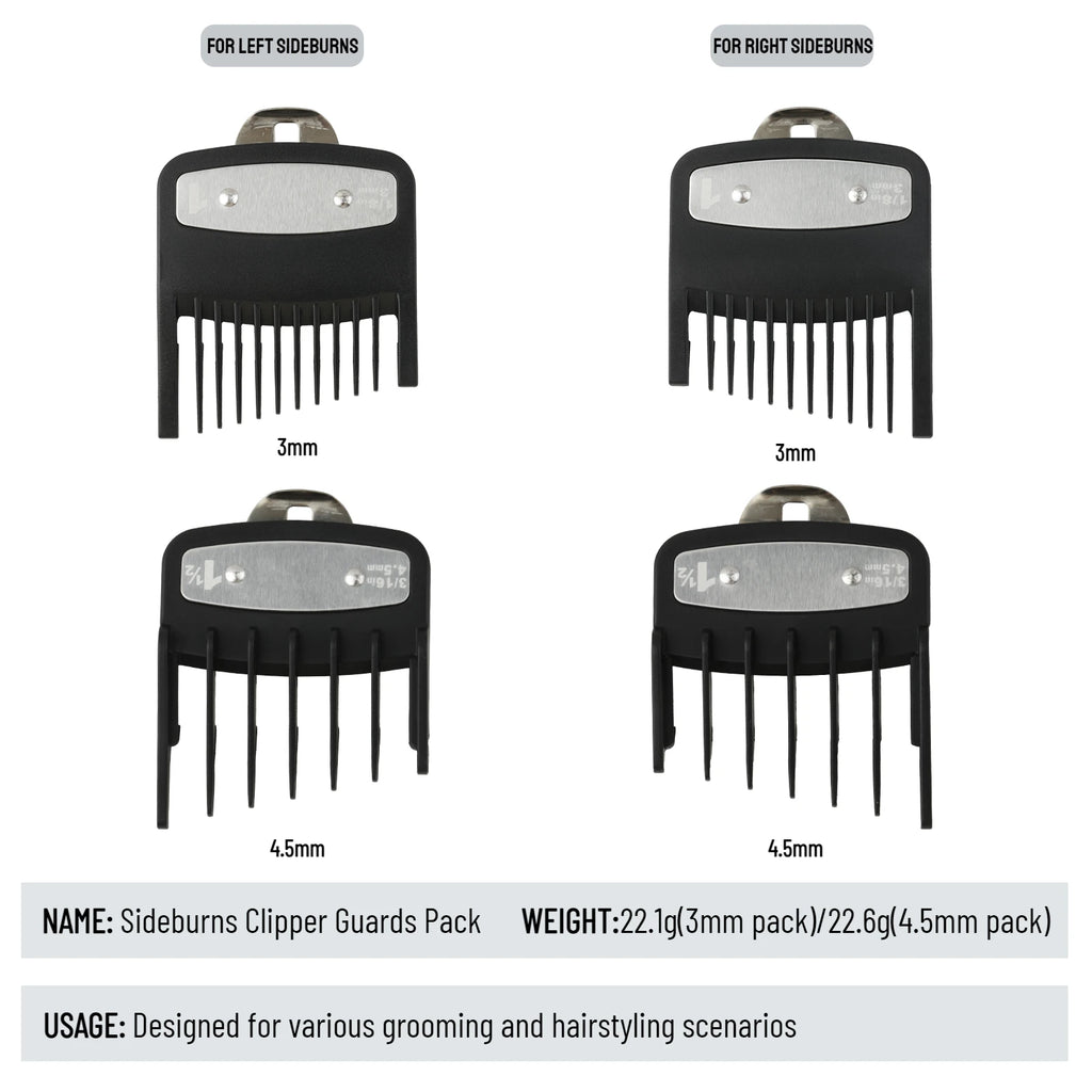 Peines de límite para cortapelos profesionales, guía de corte de pelo para peluquero, protectores para maquinilla de cortar el pelo, herramientas de estilismo de 3mm/4,5mm, 2 uds.