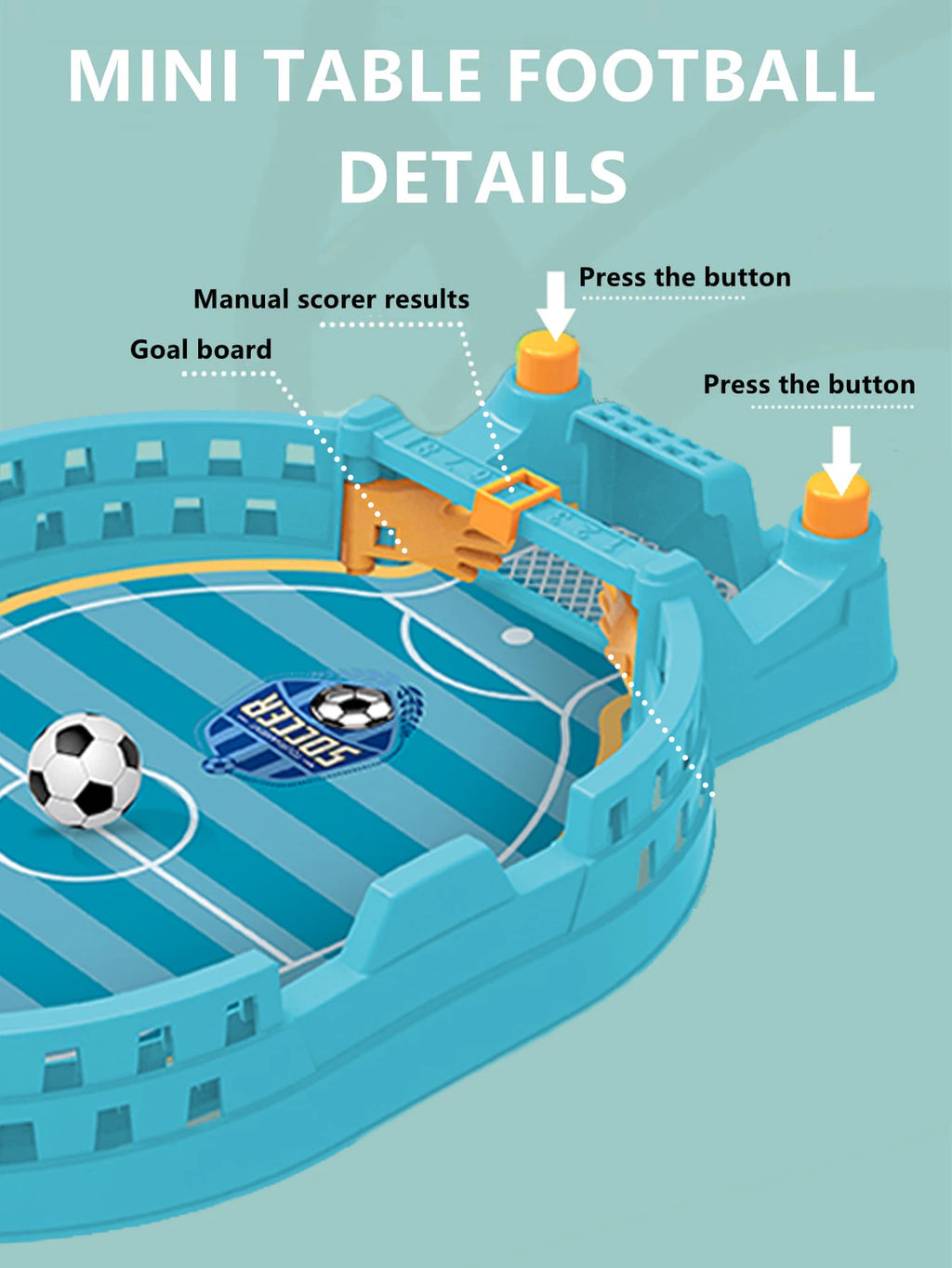 Minijuego interactivo de mesa de fútbol, juegos deportivos de competición, Catapulta de escritorio para juego familiar