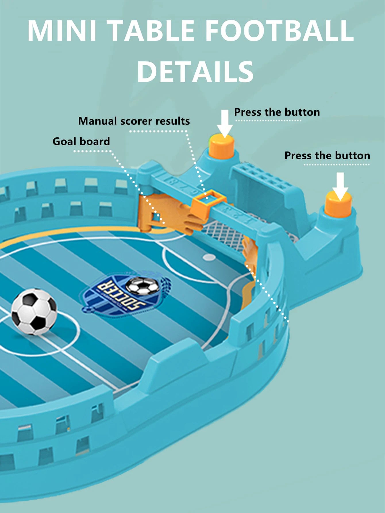Minijuego interactivo de mesa de fútbol, juegos deportivos de competición, Catapulta de escritorio para juego familiar