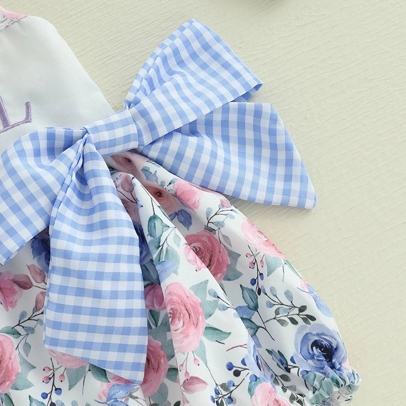 Ropa de verano a la moda para niña de 0 a 18 meses, pelele sin mangas con espalda descubierta y estampado de flores bordado, mono
