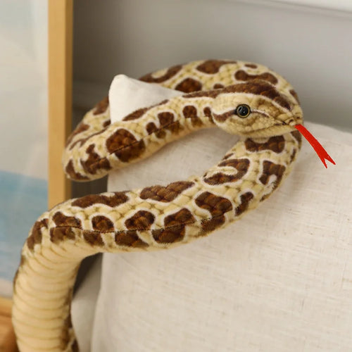 1 unidad de serpientes gigantes de 200cm, juguete de peluche de simulación de pitón dorado largo, serpiente de peluche, regalo para niños, decoración del hogar