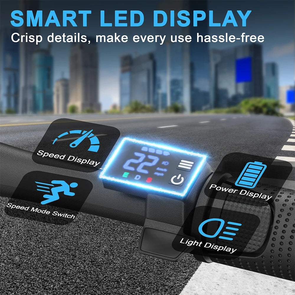Bicicleta eléctrica plegable de 14 pulgadas, Motor sin escobillas de 350W, batería de 48V y 9Ah, velocidad máxima de 22MPH, 28 millas de largo alcance para adultos