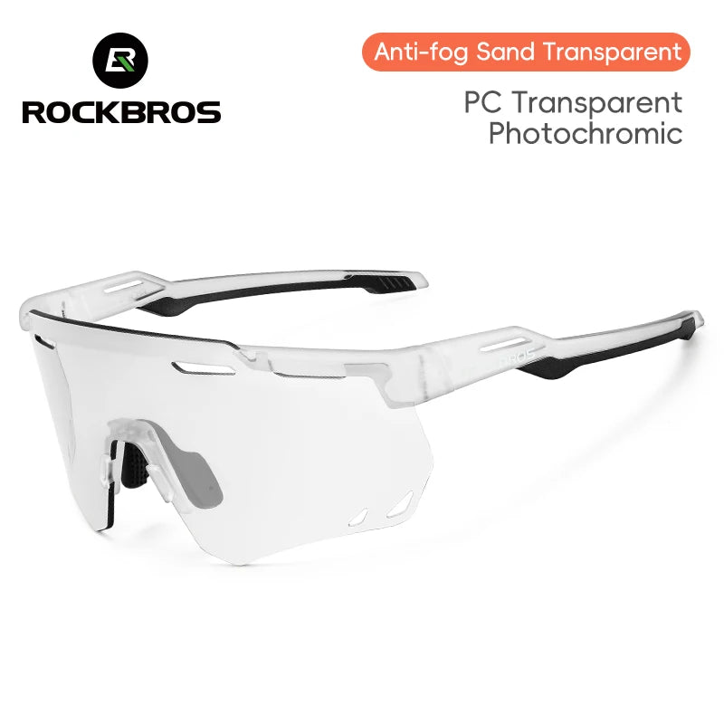 ROCKBROS-gafas de sol polarizadas y fotocromáticas para ciclismo, lentes deportivas para bicicleta de montaña y carretera, protección UV400