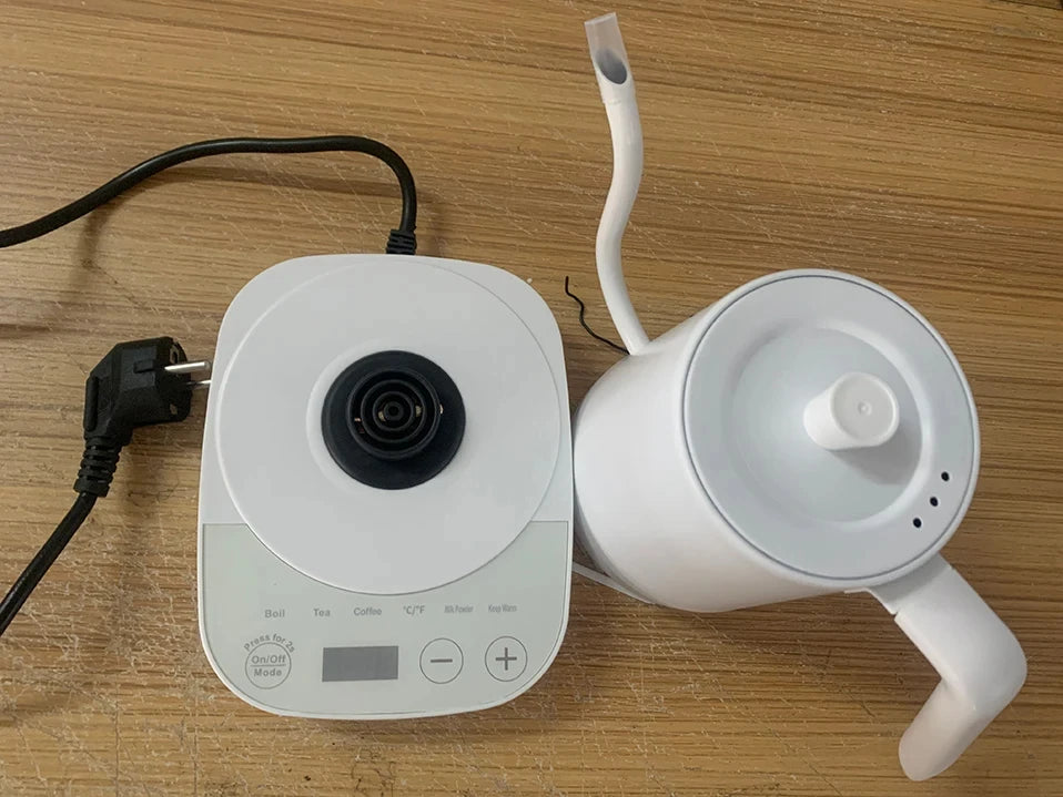 Hervidor Eléctrico de Cuello de Cisne de 800ml, Cafetera para Preparación Manual, Termo, Tetera de Acero Inoxidable 304, Jarra de Agua Inteligente con Control de Temperatura