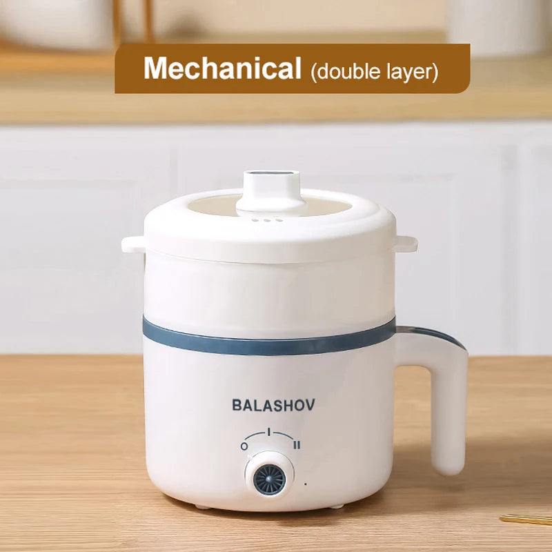 Olla arrocera eléctrica de 1,7 l, doble capa, 220V, multicocina antiadherente, multicocina mecánica inteligente, olla de arroz al vapor para el hogar