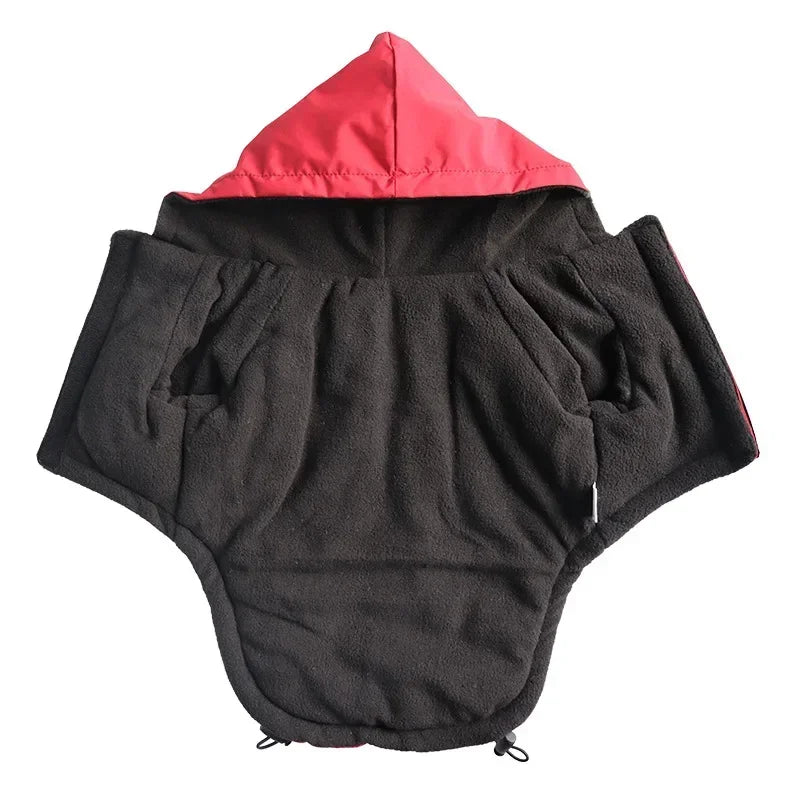 Ropa reflectante para mascotas, abrigo cálido impermeable para perros, chaqueta con capucha de algodón, cara de perro, ropa para perros pequeños, otoño e invierno