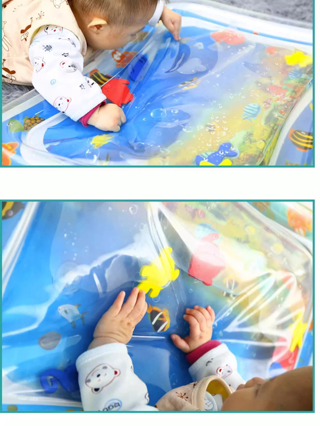 Juguetes para bebés, estera de juego de agua para el tiempo de la barriga, cojín inflable, educación temprana, estera de juego de agua para bebés y niños pequeños