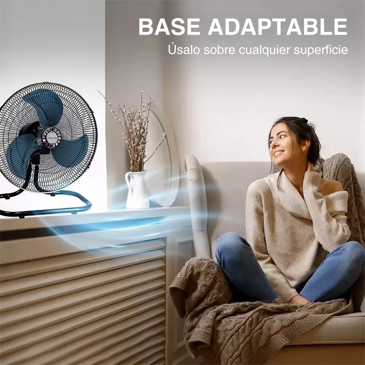 Ventilador Negro 3 en 1 con 3 Aspas Metálicas, 18 Velocidades, Oscilación y Velocidad Regular   Ventilador Silencioso de Bajo Consumo con Temporizador y Programación Ajustable