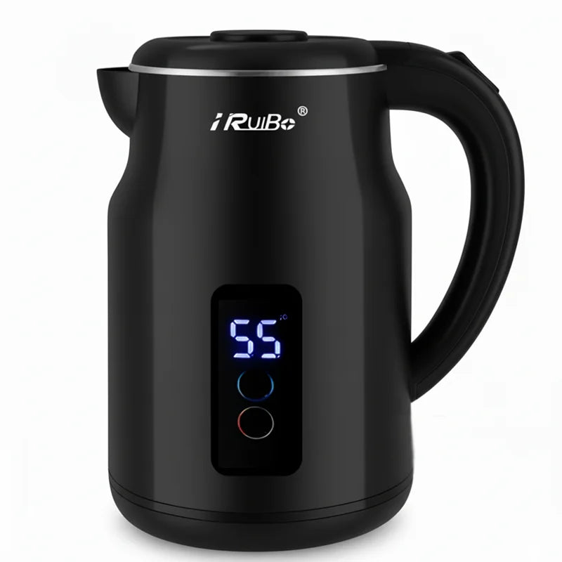 Iruibo 2.5l hervidor eléctrico 1000W casa cocina de calentamiento rápido hervidor de té de ebullición automático de protección de apagado de energía 110V hervidor de acero inoxidable