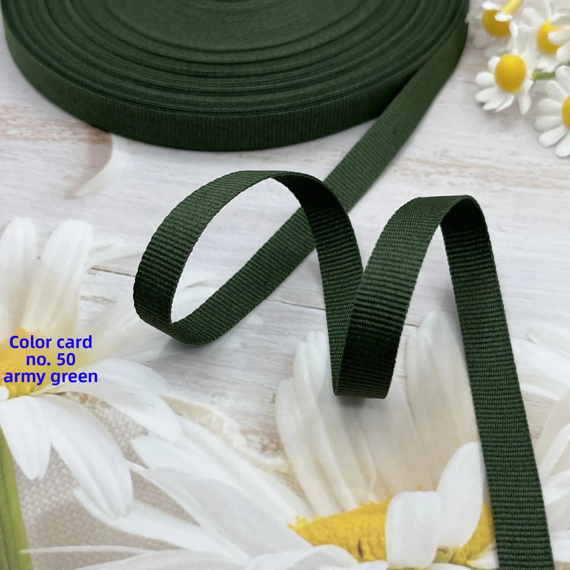 Cinta de encuadernación de borde de tejido liso de poliéster colorido, cinturón de tela de nailon, cinturón de lona con borde en rollo, corbatas para artículos para el hogar