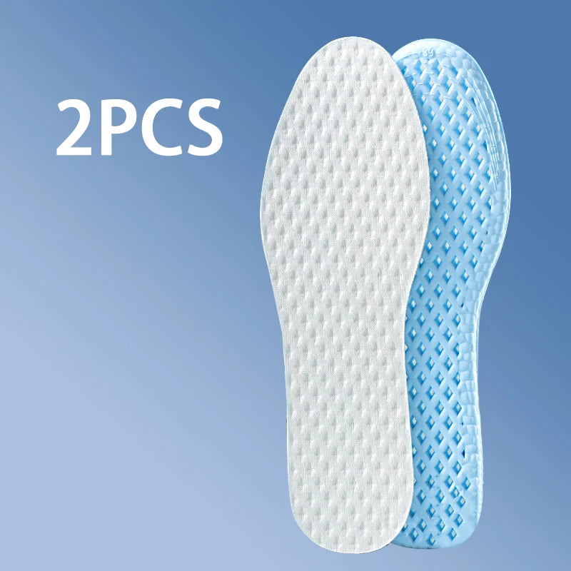 Plantillas deportivas de PU que absorben los golpes, plantilla fresca transpirable de verano, plantillas para zapatos para hombres y mujeres, 2 uds./4 Uds.