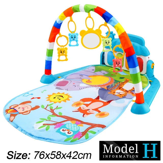 Soporte de Fitness para bebé, juego de música, juguetes de actividades de gimnasio, manta para gatear de Piano para recién nacido, almohadilla de juego de Pedal, regalos de educación temprana de 0 a 36 meses