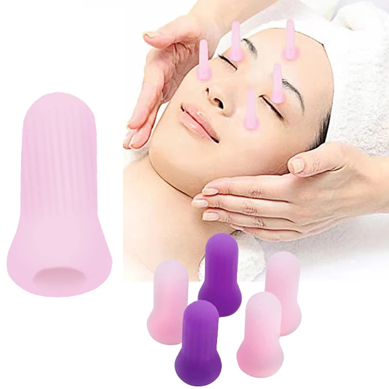 Kit de masaje con ventosa de vacío de silicona, taza para masaje corporal, ventosa para masaje Facial, masajeador al vacío anticelulítico