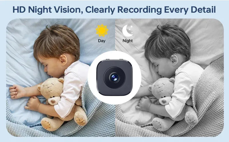 Mini cámara WiFi HD de 1080P, vigilancia de seguridad interior, Monitor de bebé, videocámara de visión nocturna, cámara IP, grabadora de Audio y vídeo