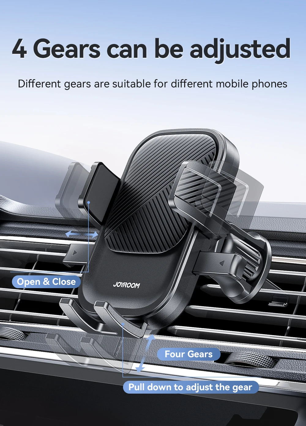 Joyroom Soporte para teléfono para automóvil 360 °   Soporte para teléfono con rotación de ventilación de aire para coche, soporte Universal para teléfono móvil manos libres para teléfonos de 4,7-6,9 pulgadas