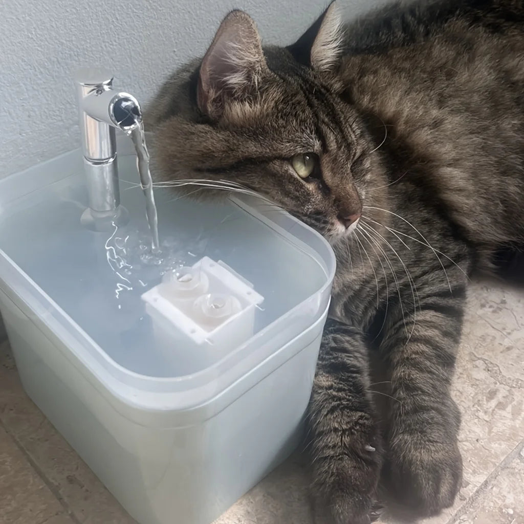 Dispensador de Agua Automático para Gatos de 1.5L, Dispensador de Agua con Flujo Circulante, Bebedero de Agua para Gatos y Perros, Tazón de Agua, Tazón de Alimentación
