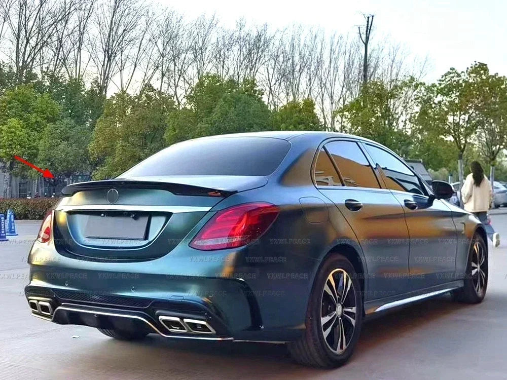 Alerón trasero para maletero de coche, accesorio de ABS, estilo Butson, W205 para Mercedes, 2015-2019, C200, C250, C300, C350, C400, C450, C220, 4 puertas