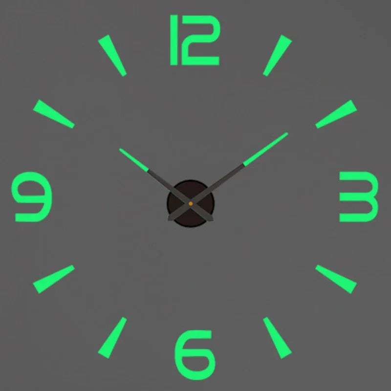 Reloj de pared con espejo acrílico de Número Romano grande 2D/3D, pegatina de moda DIY, relojes de cuarzo, reloj, decoración del hogar, pegatinas para el salón