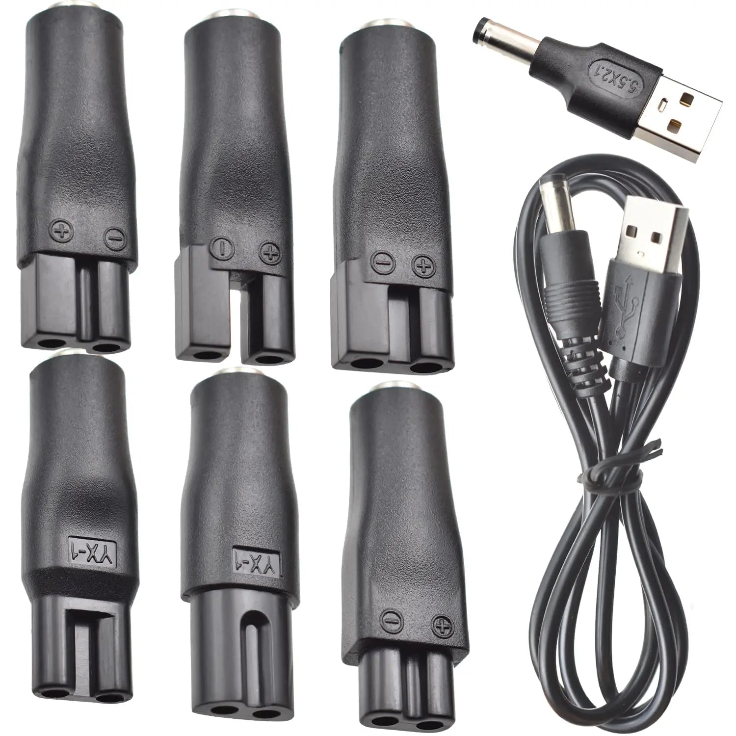 LISI 8 Uds cable de alimentación 5V cargador de repuesto Universal adaptador USB para todo tipo de cortapelos recortadores de barba afeitadoras lámparas de escritorio