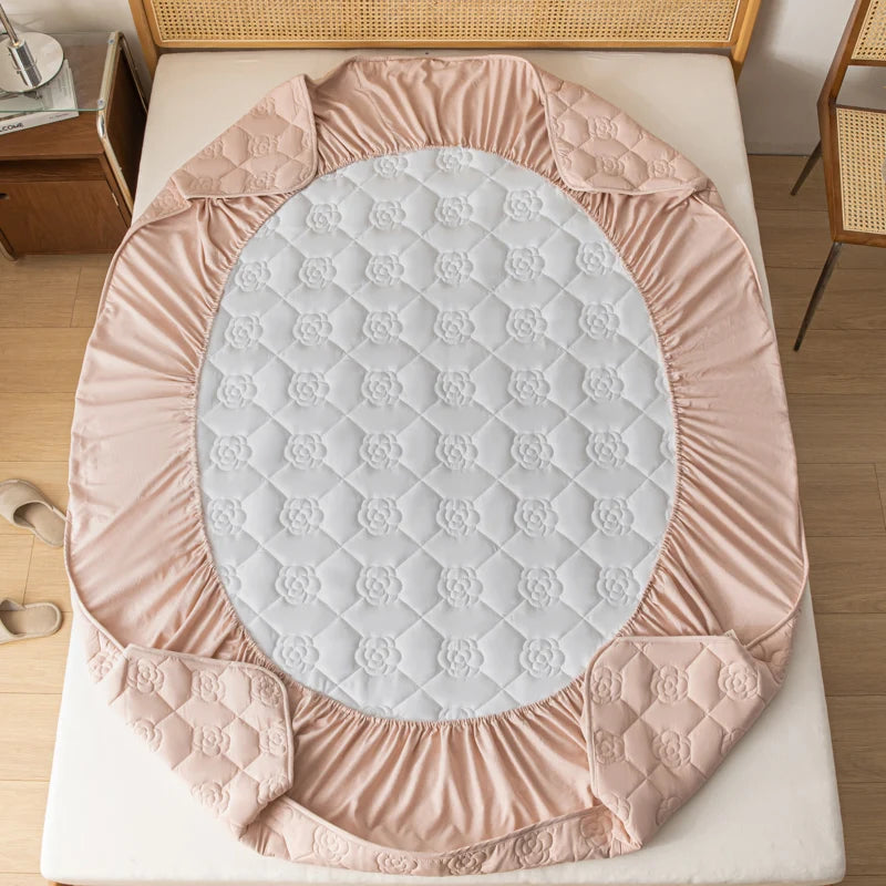Funda protectora de colchón 100% impermeable, sábana bajera de algodón hipoalergénica, transpirable, suave, funda para almohadilla de cama de tela de aire 3D