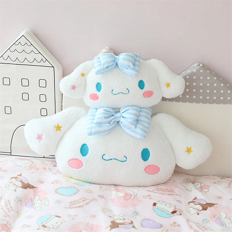 Precioso cojín trasero Kuromi My Melody para asiento de gato, reposacabezas relleno de Anime Cinnamoroll, almohada para sofá cama, decoración del hogar