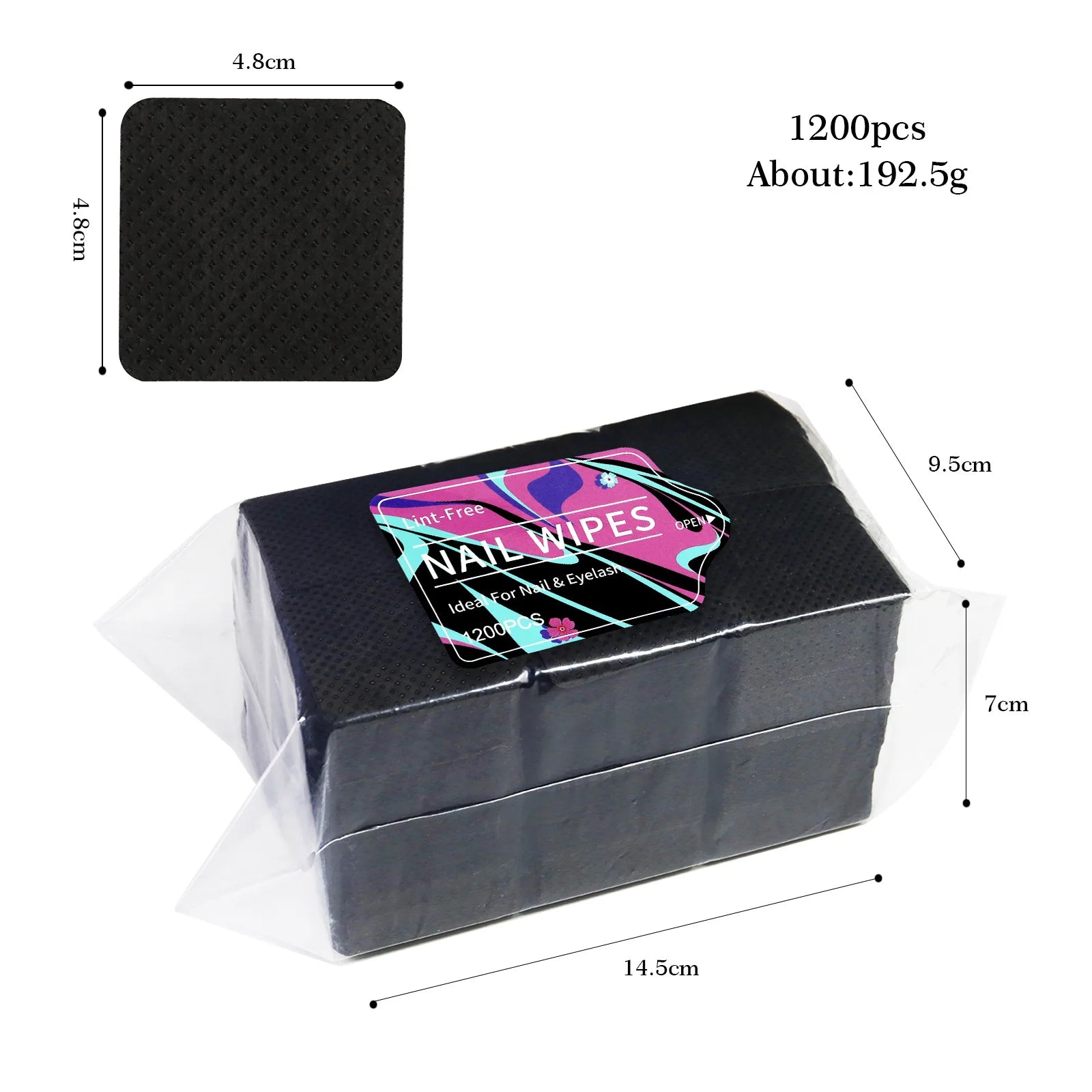Toallitas de pegamento para pestañas sin pelusa para decoración de uñas en caja, removedor de esmalte de Gel de papel, pegamento limpio, almohadillas de algodón, Herramientas de limpieza de belleza, 1080 Uds.