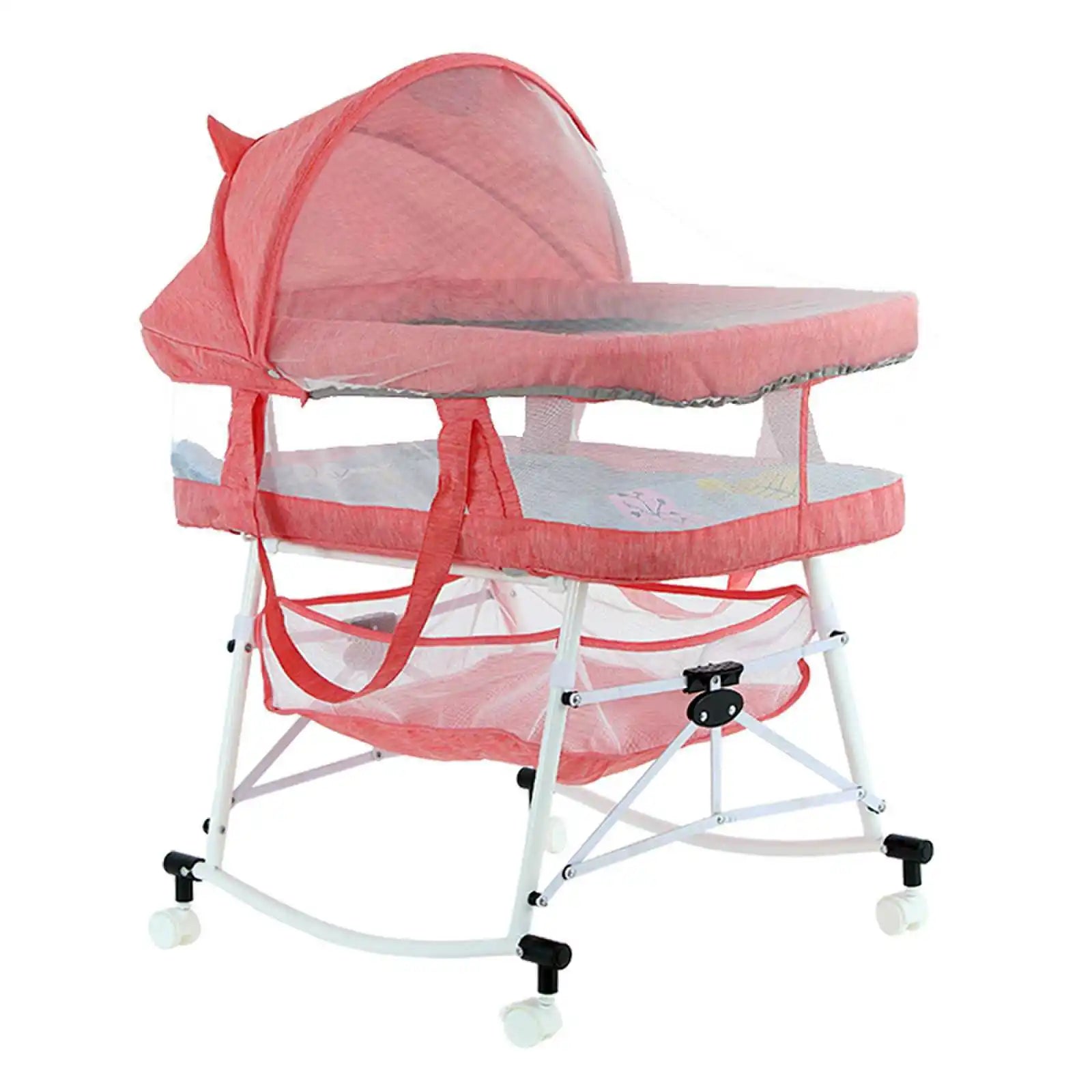 Cuna para bebé, cuna plegable multifuncional para niños recién nacidos, cuna portátil móvil para exteriores