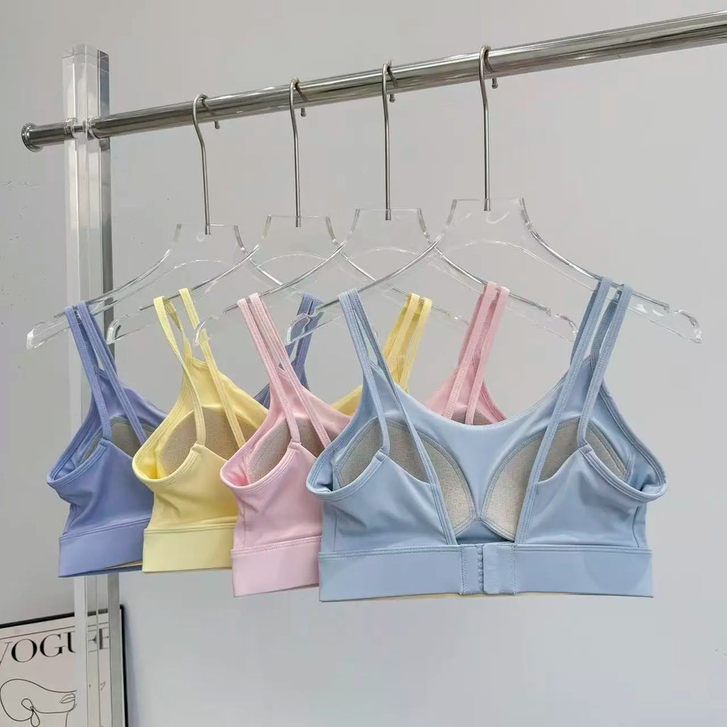 Sujetador Deportivo para Mujer, Resistente a Impactos y con Efecto Push-Up, Ropa Deportiva, Sujetador de Yoga de Secado Rápido para Verano y Alta Intensidad