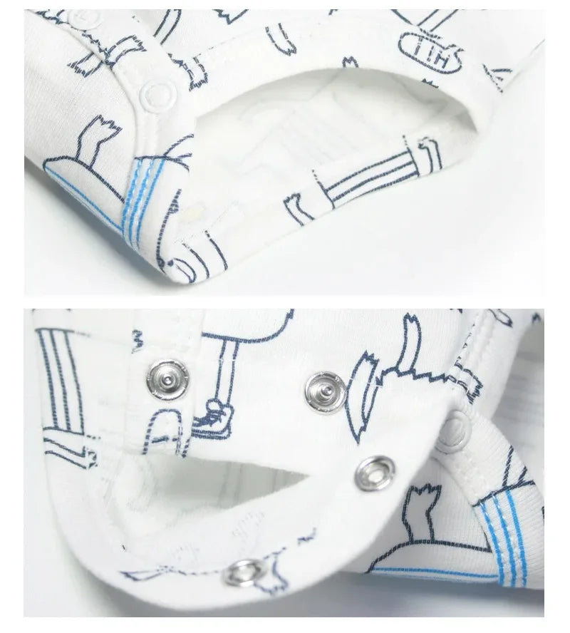Ropa de verano para recién nacido, Pelele de manga corta 100% de algodón, Mono para niños pequeños, 5 uds./lote