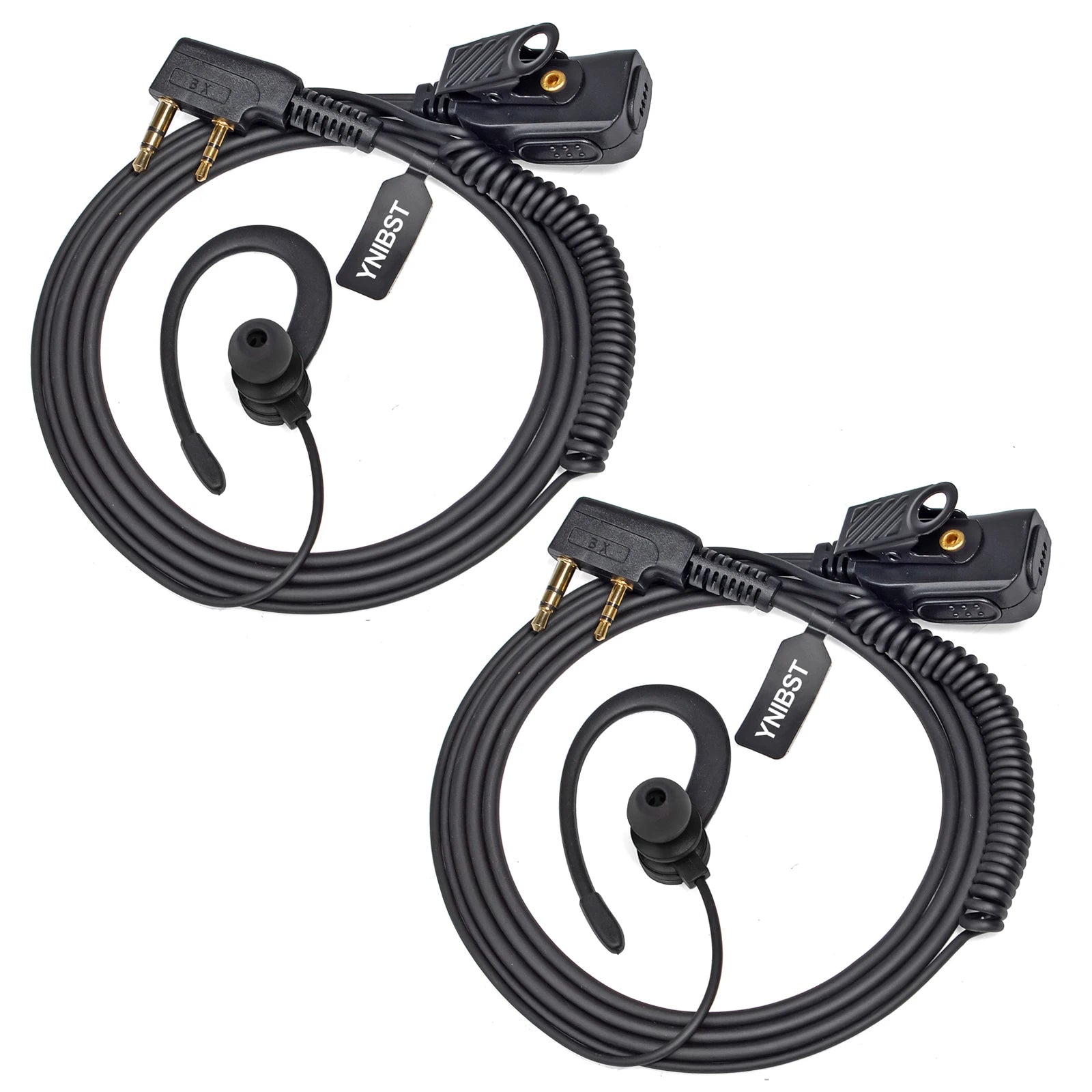 Walkie Talkie Auricular Auricular en forma de G Compatible con Baofeng UV-5R BF-888S UV-82 Kenwood Radio de 2 vías, Auriculares con micrófono PTT en línea