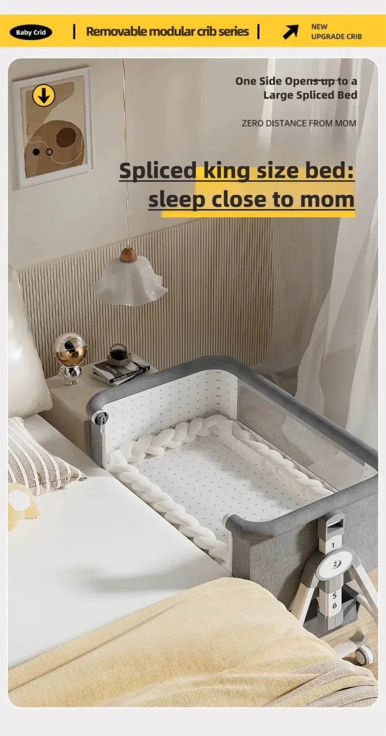 Cuna Multifuncional Segura para Bebés, Plegable, con Función de Balanceo, para Colocar Junto a la Cama, Portátil, para Recién Nacidos, para una Vida Familiar Más Sencilla